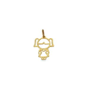Pingente Menina Pequena em Ouro Amarelo 18k