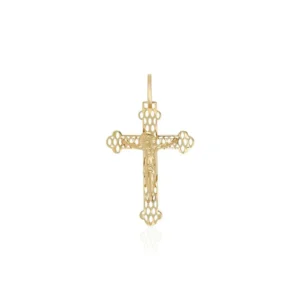 Pingente Crucifixo de Ouro Amarelo 18k