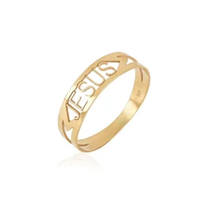 Anel Jesus de Ouro Amalrelo 18k